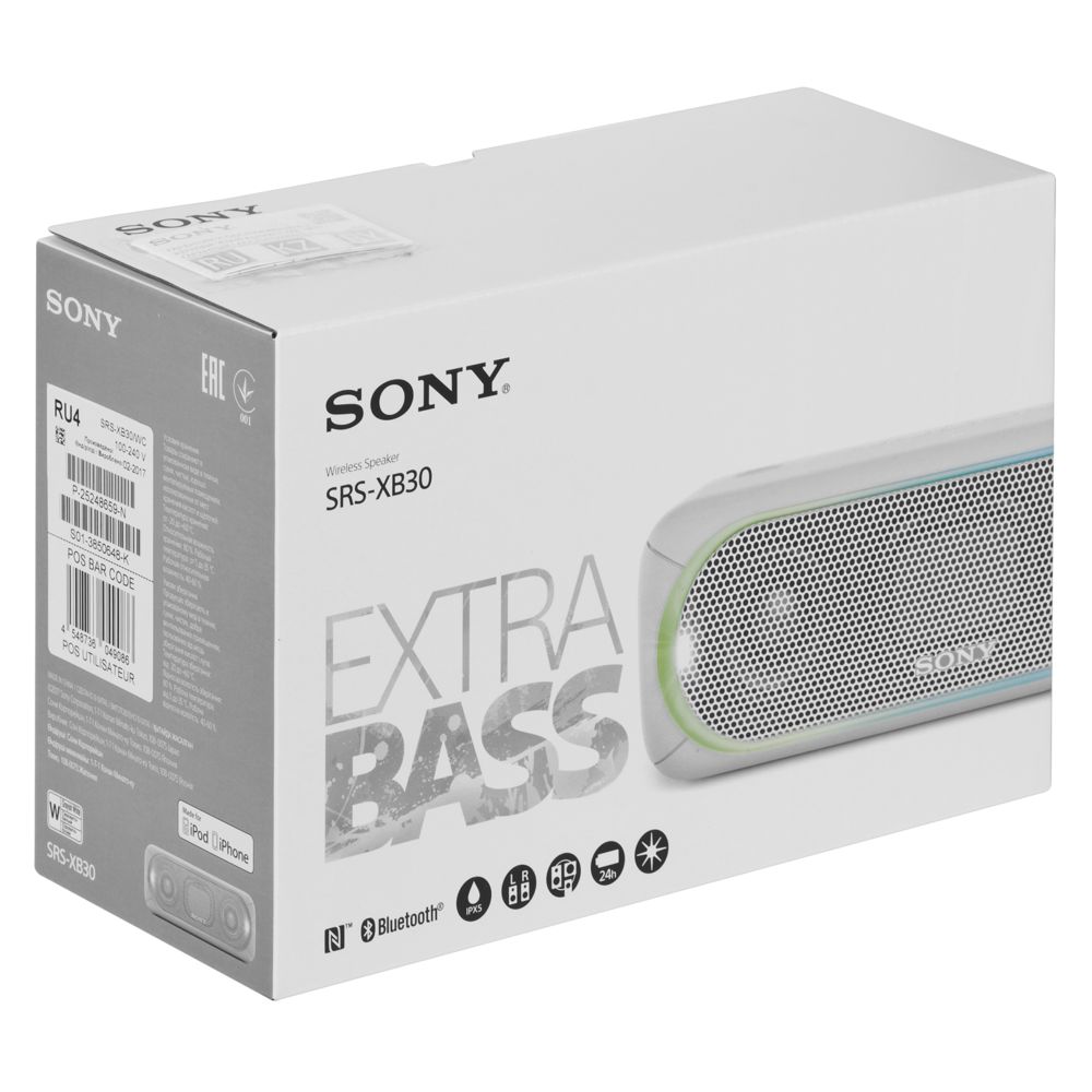 Беспроводная колонка Sony SRS-30, светло-серая, купить в Москве, цена от 7  990 руб. руб., фото